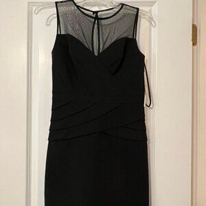 NWT Aidan Mattox Pleated Fit & Flare Cocktail Dress – Black – Size 4 (NWT)